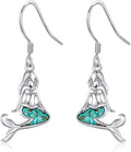 Ocean Earrings 925 Sterling Silver Turquoise Sea Animal Dangle Drop Earrings Beach Themed Jewelry Gifts for Women Girls