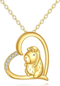 KECHO 14K Gold Animal Pendant Necklace - Dainty Zodiac & Pet Inspired Charm Necklace for Women - 16+1+1"