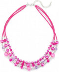 Noessla Beaded Statement Necklaces for Women Layered Chunky Bead Necklace Fashion Costume Jewelry Gifts for Mom