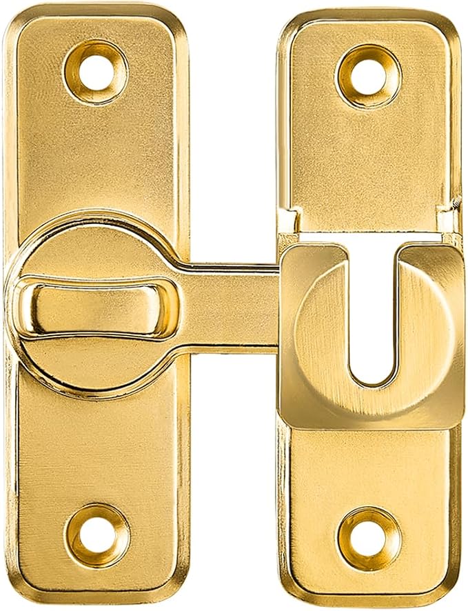 Gold 90/180 Degree Flip Latch, Zinc Alloy Barn Door Latch | Right Angle Door - Image 7