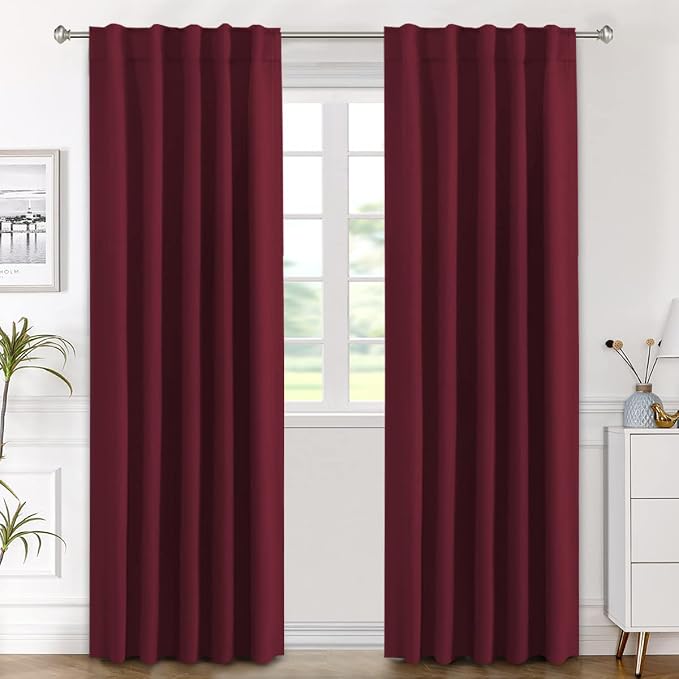 H.VERSAILTEX Christmas Blackout Curtains Thermal Insulated Window Treatment by HVERSAILTEX