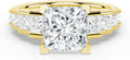 MSBLUE Moissanite Engagement Ring, Staircase Princess Cut, 14K Gold Vermeil, Wedding Promise Ring, Valentines Day Gifts for Her