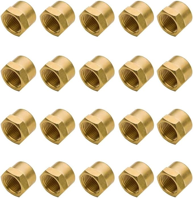 Vis Brass Pipe Fitting, Hex Head Cap, 1/2" NPT Female by VisHomeYard