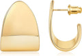 Gacimy Chunky Earrings for Women, Teardrop Earrings with 925 Sterling Silver Post, 14K Gold Plated Statement Drop for Women