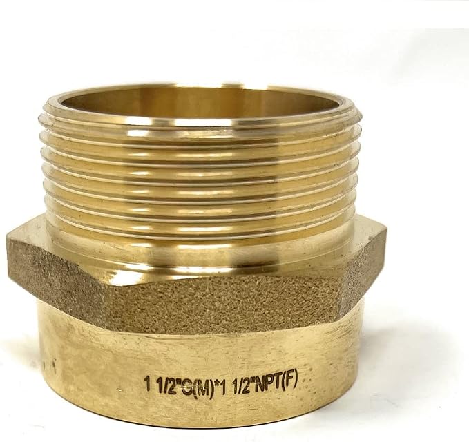 Cascada Lead-Free Brass Adapter, G Thread British BSPP Male to NPT Female |) - Image 2