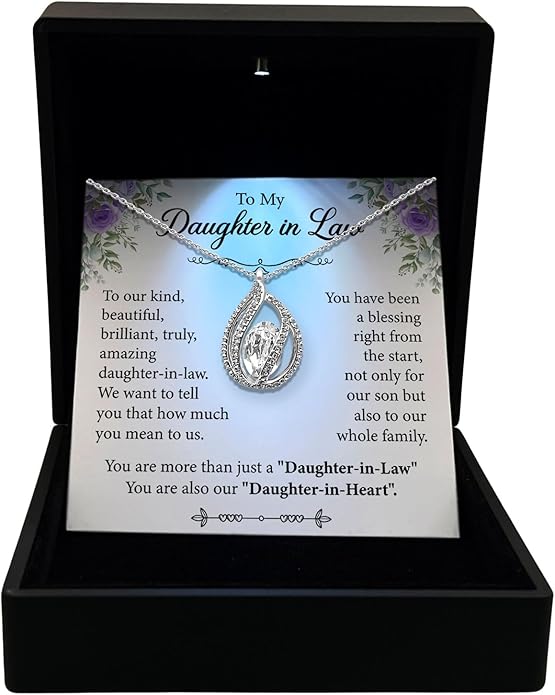 TRYNDI To My Daughter Necklace from Dad - Christmas Gifts for Daughter, Granddaughter, Daughter-In-Law, Women's Jewelry Gifts for Women Birthday, Valentine's Day, Mother's Day