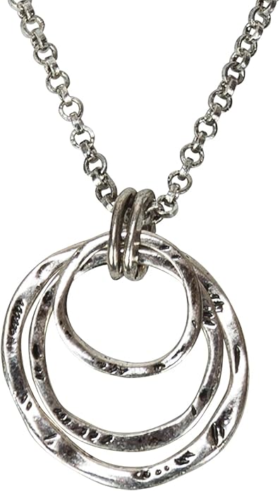 SPUNKYsoul Boho 3 Circle Pendant Handmade Earth Ocean Necklace Jewelry for Women Gold Silver Copper Rose Gold Multi-Metal