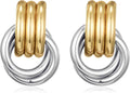 14K Gold Plated Knot Earrings for Women Gold Silver Earrings Heart Link Drop Dangle Earring Chunky Golden Knotted Statement Jewelry