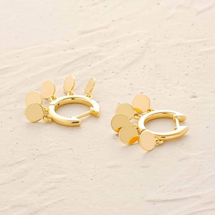 MYEARS Women Earrings Gold Huggie Hoop Ear Stud Cuff 14K Small Simple Hypoallergenic Everyday Jewelry