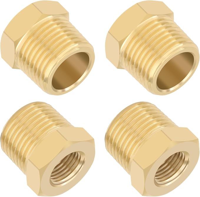 KOOTANS 4pcs Heavy Duty 3/8 NPT Male Thread to 1/8 NPT Female Thread Brass by KOOTANS