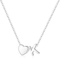 Turandoss Valentines Gifts for Her Kids Girls, Dainty S925 Sterling Silver Tiny Heart Letter A-Z Pendent Necklace Trendy Birthday Valentines Jewelry Gifts for Girls Women