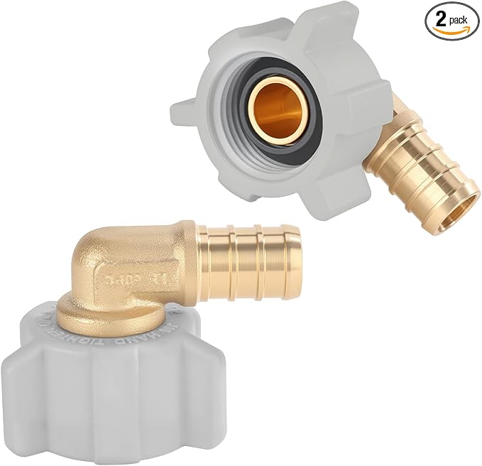 1/2" Pex × 1/2" Female NPT Swivel Elbow No-Lead Brass Crimp Fitting, PEX-B by YVSKMPlumbingSolutions