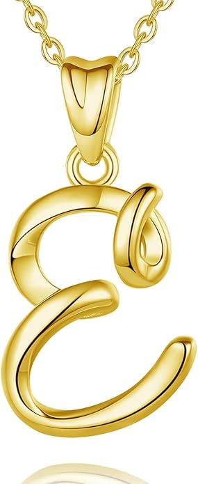 EUDORA Sterling Silver Initial Necklaces for Women, Classic 26 Letter Neckless Gifts for Girls, Sister, Mother Daughter, 18 inch Chain