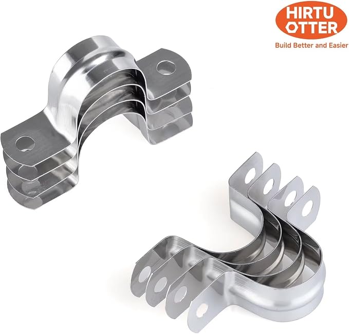 50 PCS 13/16 Inch, 304 Stainless Steel Extra Wide Pipe Clamps, Heavy-Duty Two - Image 4