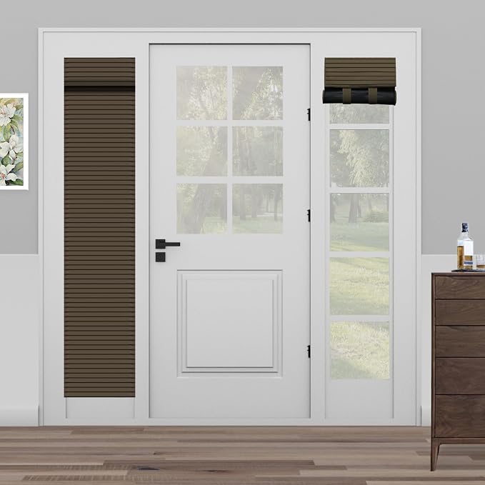 Muamar French Door Curtains Privacy Door Blind, Front Door Window Curtain by Muamar