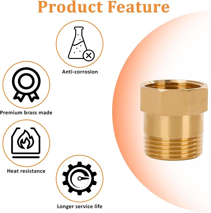 2Pcs One Way Brass Check Valve Non Return 1" Female to 1" Male Thread Backflow - Image 3