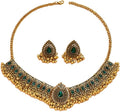 Indian Wedding Bridal Traditional Bohemian Jewellery Set for Women Girls Antique Oxidized Ethnic Party Prom Wear Statement Necklace Earring Tassel Bollywood Choker Punk Crystal Fashion Gift for Bride