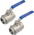 2Pcs 316 Stainless Steel 1.5" Full Port Ball Valve by Megairon