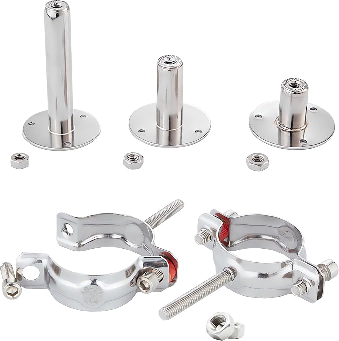 2PCS Wall Mount Ceiling Mount Pipe 304 Stainless Steel Pipe Supports Pipe - Image 6