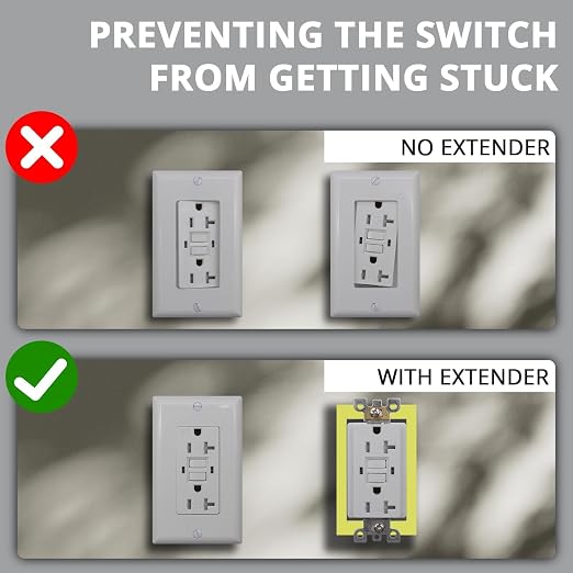ABS 1/2 Inch Outlet Box Extender, Single Gang, 1 Pack | Single Gang Outlet Box - Image 5