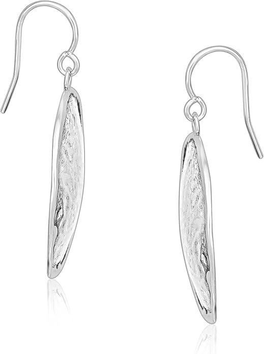 JEAN RACHEL JEWELRY Hammered Earrings for Women - 925 Sterling Silver Dangle Statement, Hypoallergenic, Lead & Nickel Free jewelry (Circle Earrings)