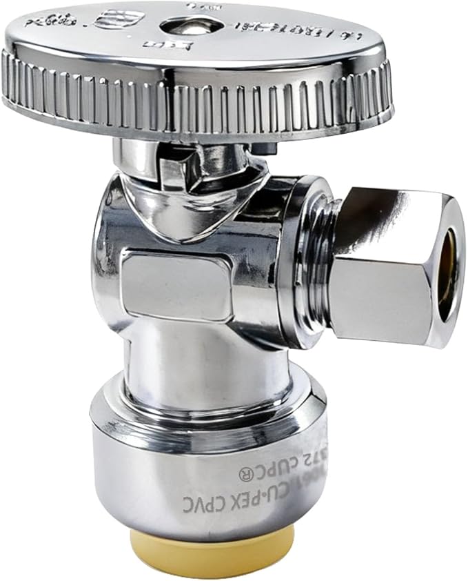 TTFLEX Angle Stop Valve 1/2" Push x 3/8" Comp by TTFLEX