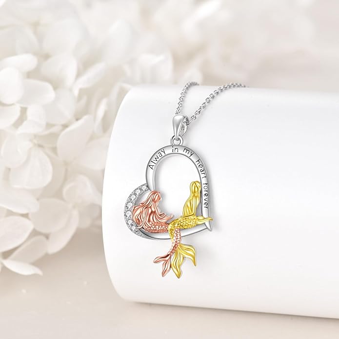 TIGER RIDER Ocean Necklace Sterling Silver Starfish Pendant Necklace Cubic Zirconia Starfish Jewelry Birthday Gifts for Women Ocean Lovers