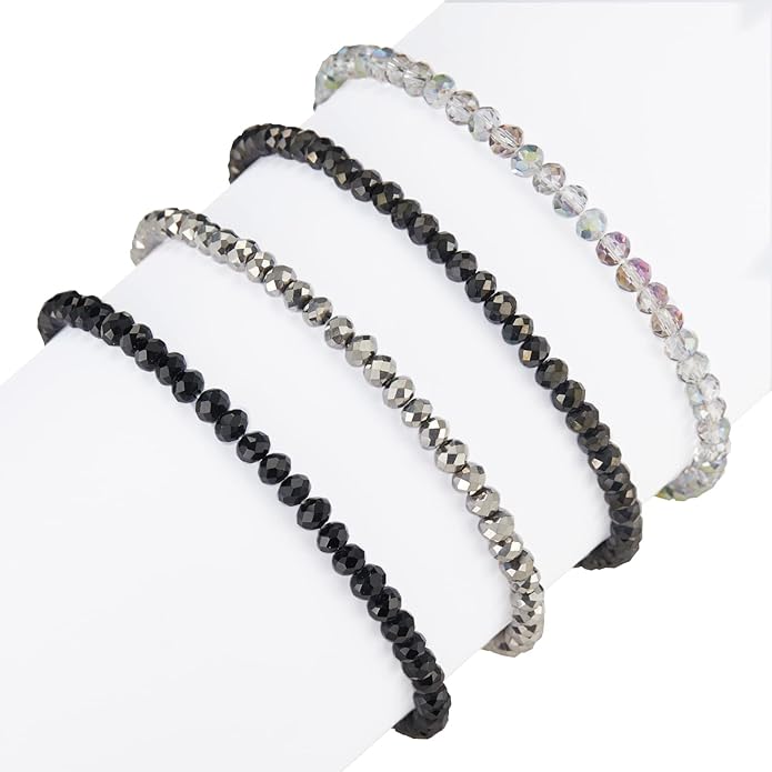 Noessla Beaded Boho Stretch Bracelet Colorful Stackable Crystal Beads Bracelets Trendy Costume Jewelry Mothers Day Gifts for Women