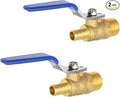 2PC EFIELD 1/2"Crimp Pex X 1/2" Male NPT Brass Shut-off Ball Valve | by EFIELDPEXTUBING
