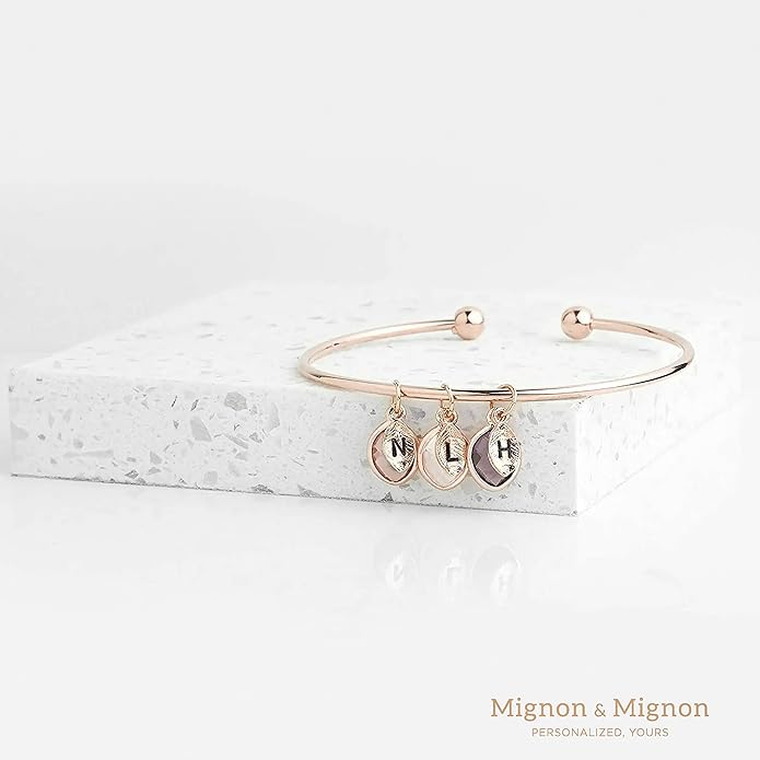MignonandMignon Birthstone Bracelet for Women Mom Family Tree Gifts Mother Grandma Citrine Jewelry Opal - BSOBR-L-D