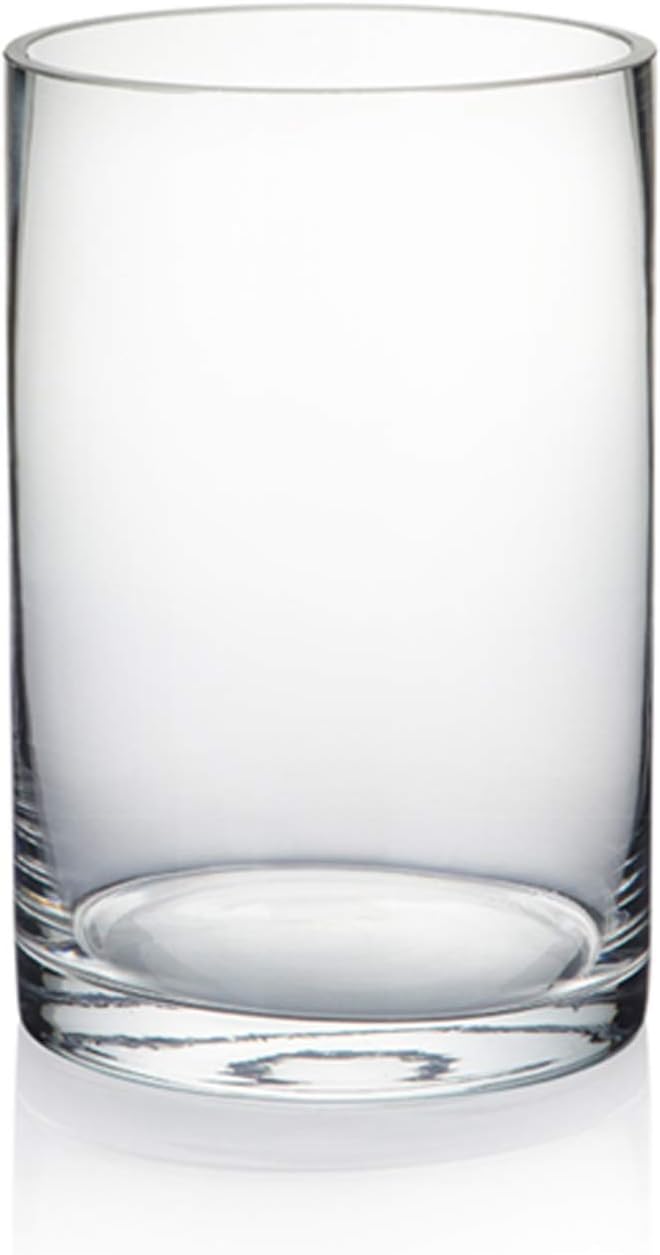 WGVI Quality Thick Weighted Clear Cylinder Glass Vases, Flower Arrangement by WGVInternational-OpusGlassware