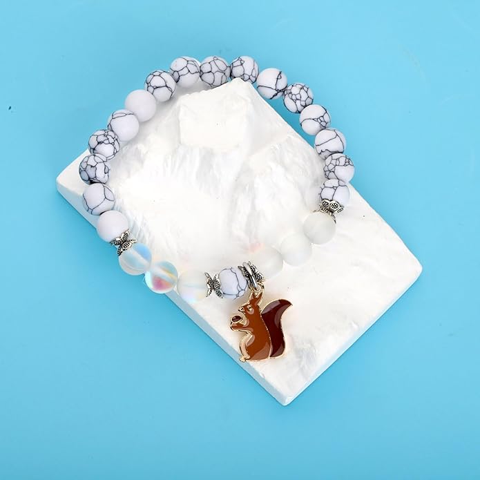 FUSTMW Squirrel Gifts Squirrel Bracelets Gifts for Squirrel Lovers Jewelry Cute Animal Lover Gifts Squirrel Inspired Gifts