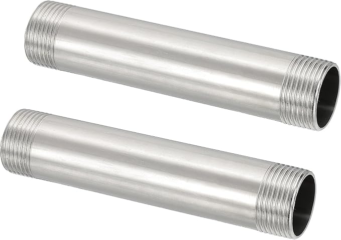 PATIKIL 304 Stainless Steel Pipe Fitting, 2 Pack 1" BSP Male x 1" BSP Male by PATIKIL