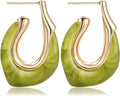 Acrylic Hoop Earrings Chunky Huggie Statement Vintage Earrings Cute Resin Drop Earring Trendy Jewelry Gifts for Women