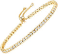2mm/3mm Moissanite Adjustable Tennis Bracelet for Women, Authentic Solid 925 Sterling Silver, 5.5-7.5inch (14-19cm) with 2cm Extender Chain, Birthday Valentines Wedding Anniversary Ideal Gift for Her