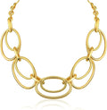 Chunky Gold Necklace for Women: 14k Gold Plated Loop Chain Link Statement Choker Necklace for Women - Chunky Fashion Pendant Jewelry