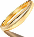 Gold Chunky Bangle Bracelet for Women Adjustable Twist Cuff Design Tarnish-proof Stackable Jewelry Gift