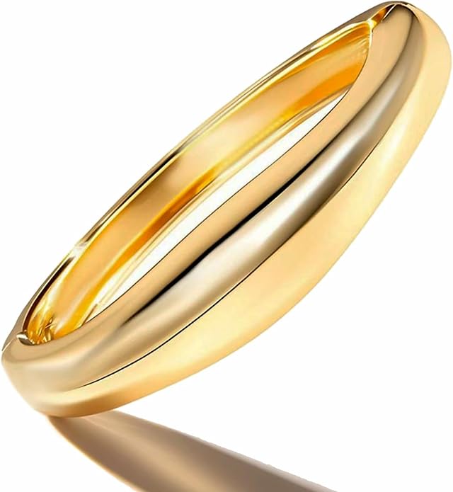 Gold Chunky Bangle Bracelet for Women Adjustable Twist Cuff Design Tarnish-proof Stackable Jewelry Gift