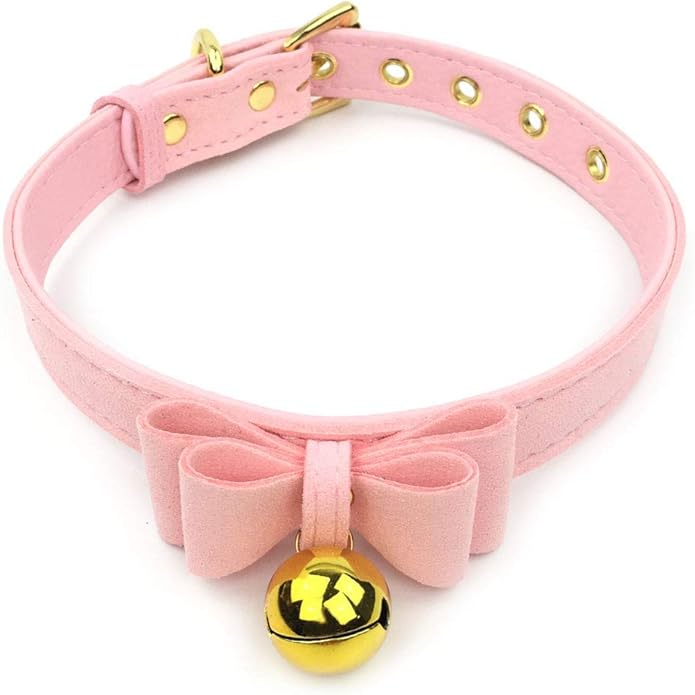 Bell Choker Collar Necklace Lolita Bow Collar Cat Kitty Velvet Necklace