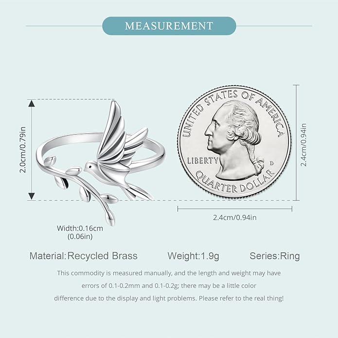 WOSTU Animal Open Adjustable Ring Playful Cat Dachshund Snake Koi Fish Hummingbird Bat Heart Feather Stacking Ring for Women, Sterling Silver Plated Pet Memorial Jewelry Gift for Cat Lovers