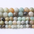 12mm 31pcs Natural Stone Beads Colorful Amazonite Gemstone Round Loose Beads for Jewelry Making DIY Bracelet Necklace Earrings15 Inch
