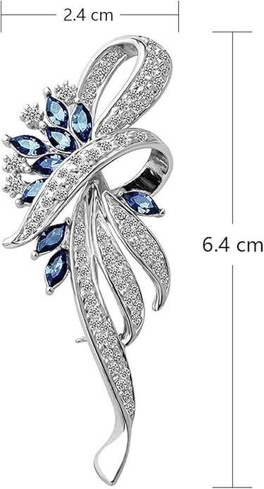 Created Crystal Brooch Fancy Vintage Style Flower Brooch Pin for Women, girls, ladies with Blue/Purple Created Crystal | Vintage Fashion | Brooches and Pins for Women | Ladies Jewelry