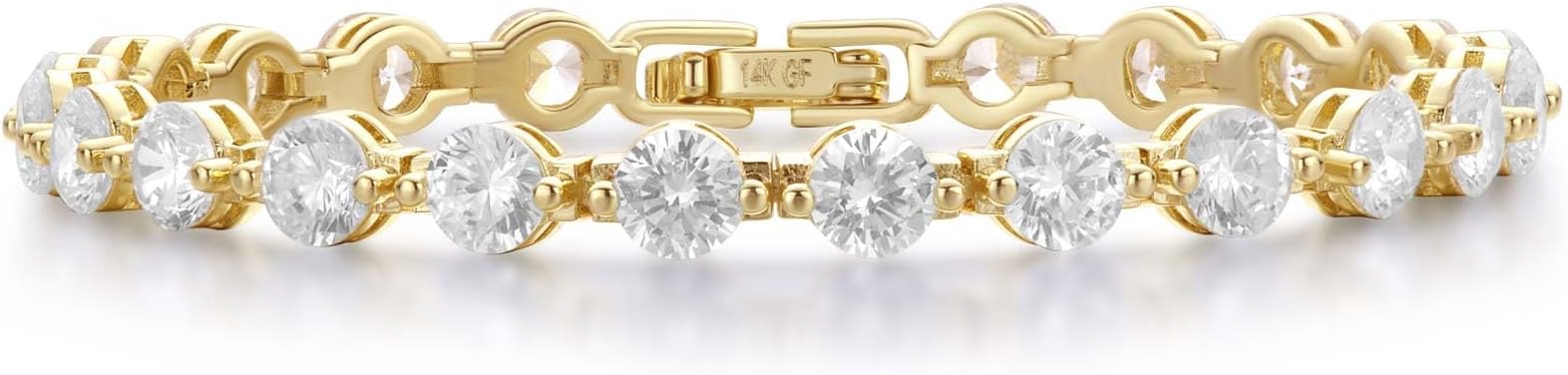 14K Gold Filled Tennis Bracelet for Women-3mm,4mm 5mm CZ Stone Classic Gold Bracelet for Women, Valentines, Mothers, Christmas Jewelry Gift for Women