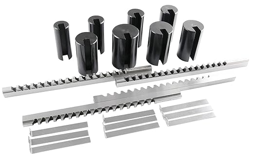 Accusize Industrial Tools No 40A H.S.S. Keyway Broach Sets in Fitted Box, 32 Combinations, 5100-0042