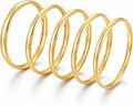 Chunky Gold Bangle Bracelets for Women, Dainty 14k Gold Plated Big Stackable Bangles Set, Trendy Statement Cuff Bracelet Stack Fashion Jewelry Christmas Gifts