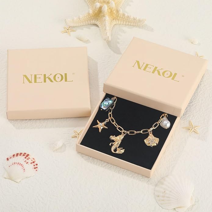 [3 Trendy Styles] Women's Necklaces - Alloy with Glass Crystals & Pearls, Electroplated O - Link Chain, Mermaid Inspired by Fantasy Aesthetics/Bow with Y2K Sweet Charm/Cherry Fruit in the Latest Kawaii Vibe, 47cm(18.5in) Chain Length + 6.5cm(2.55in) Ex...