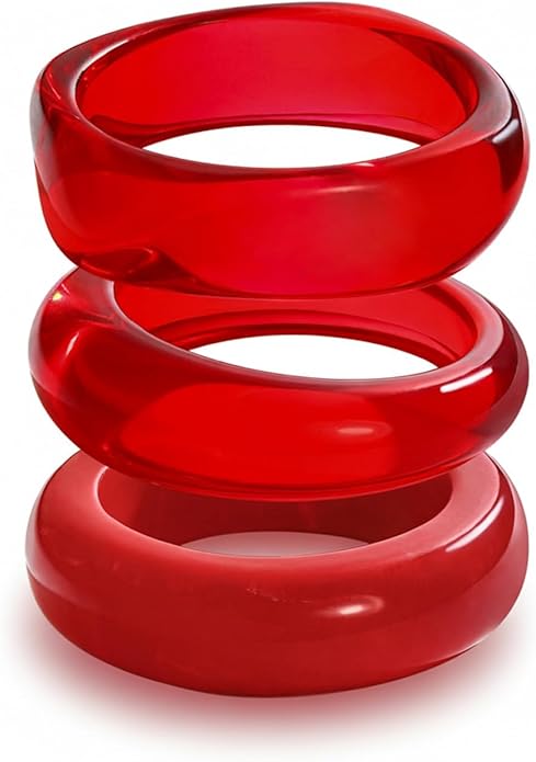 LILIE&WHITE Colorful Acrylic Bangle Bracelets For Women Resin Bangles Chic Vintage Gold Bracelet Chunky Bracelets Jewelry Gift