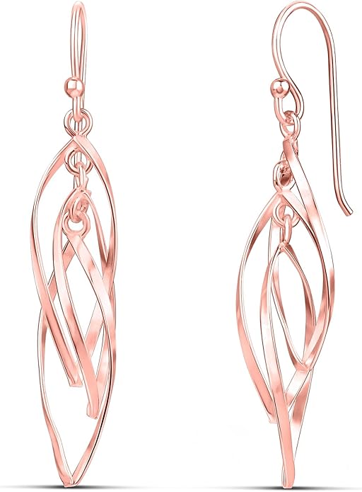 MILLA Teardrop Earrings - Designer Silver Statement Earrings or Gold Dangle Earrings for Women Trendy Upscale Dangly Earrings