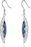 Abalone Shell Dangle Drop Earrings for Women 925 Sterling Silver Filigree Bohemian Earrings Jewelry Gift