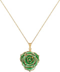 AliveRose Real Rose Gold Dipped Necklace Gifts for Women, 24K Gold Dipped Rose Pendant Necklace Jewelry Mothers Day Anniversaries Birthday Christmas Special Occasions Gifts for Her Mom Wife